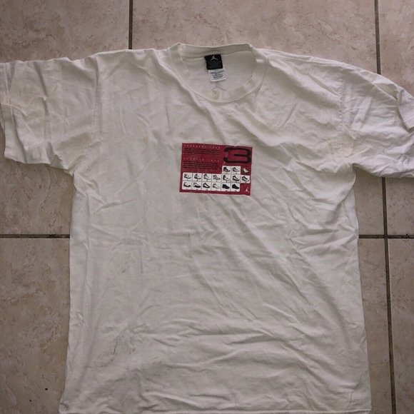 Nike Air Jordan 3 Card White Size L VINTAGE T-Shirt - Picture 1 of 7